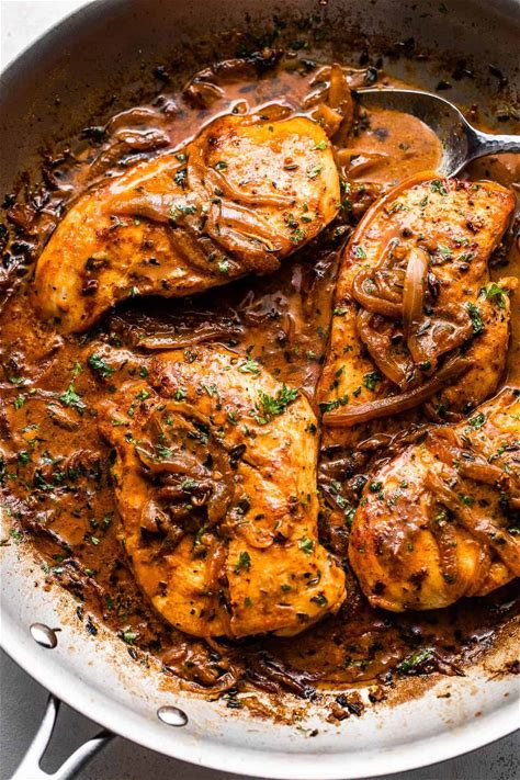 easy-smothered-chicken-and-gravy-recipe-diethood image