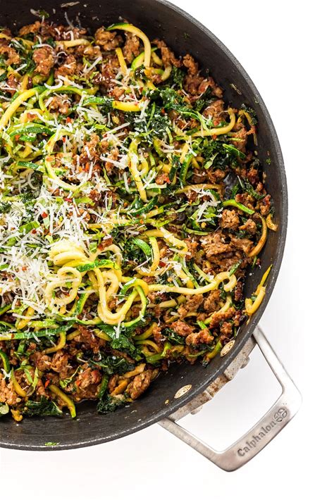 zucchini-zoodles-with-sausage-and-kale-the-lemon image