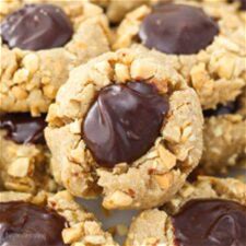 peanut-butter-chocolate-thumbprint-cookies image