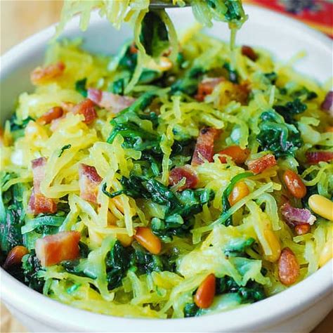 parmesan-spaghetti-squash-spinach-and-bacon-with image
