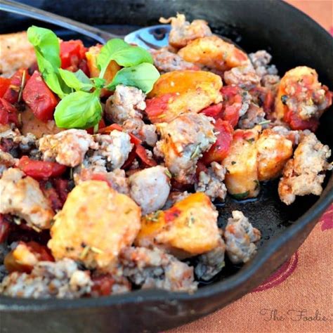 gnocchi-with-sausage-and-tomatoes-the-foodie image