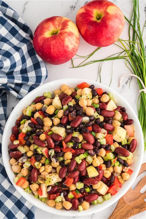 easy-healthy-three-bean-salad-recipe-vegan-oil image