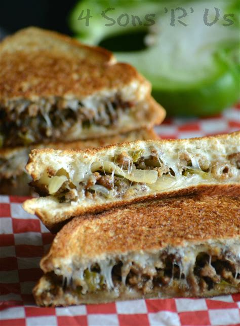 ground-beef-philly-cheesesteak-grilled-cheese-4-sons image