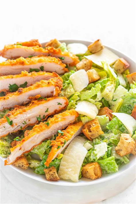cajun-air-fryer-crispy-chicken-caesar-salad image