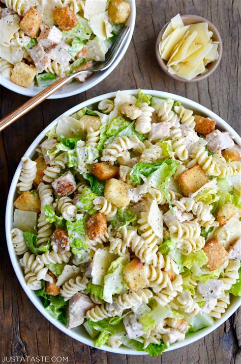 chicken-caesar-pasta-salad-just-a-taste image
