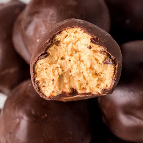 chocolate-covered-peanut-butter-balls-recipe-eating image
