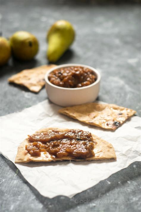 pear-ginger-chutney-with-sunflower-seeds-cooking image
