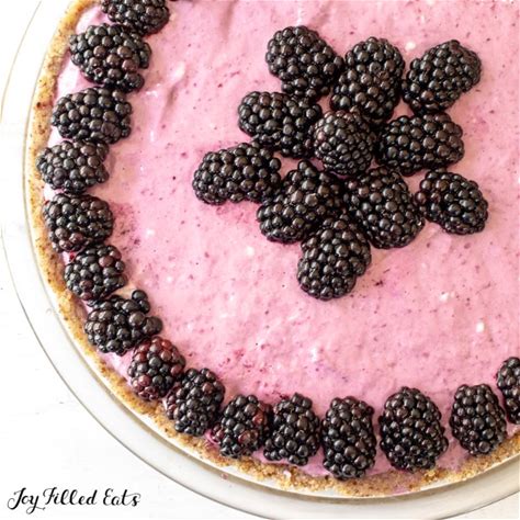 keto-blackberry-cheesecake-low-carb-no-bake-easy image