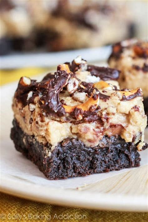 chocolate-pretzel-peanut-butter-brownies-sallys image