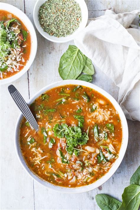 super-simple-tomato-white-bean-soup-with-spinach image