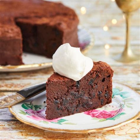 warm-chocolate-cake-with-rum-soaked-prunes image