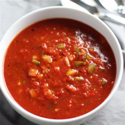 chunky-gazpacho-recipe-with-roasted-red-peppers image