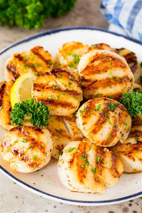 grilled-scallops-with-lemon-and-herbs-dinner-at image