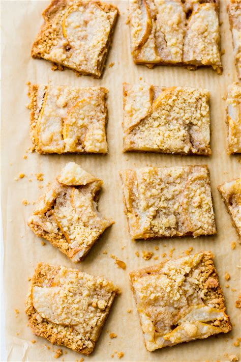 insanely-good-pear-crumble-bars-blue-bowl image