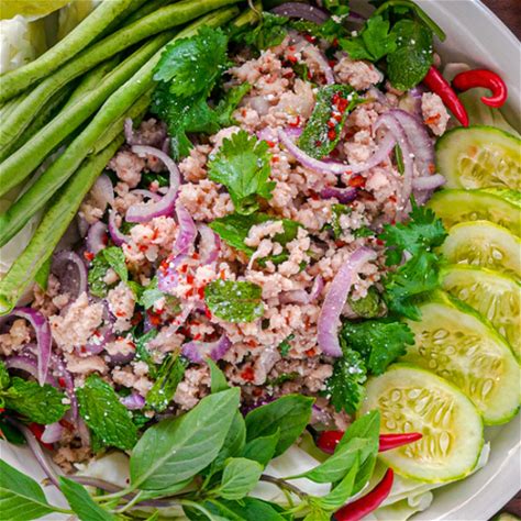 tasty-thai-larb-gai-recipe-for-a-spicy-minced-chicken image