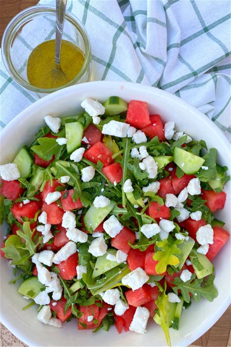 watermelon-cucumber-and-feta-arugula-salad image