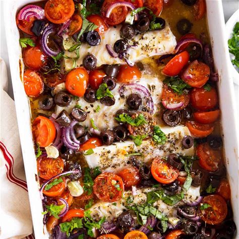 mediterranean-baked-cod-recipe-savory-nothings image