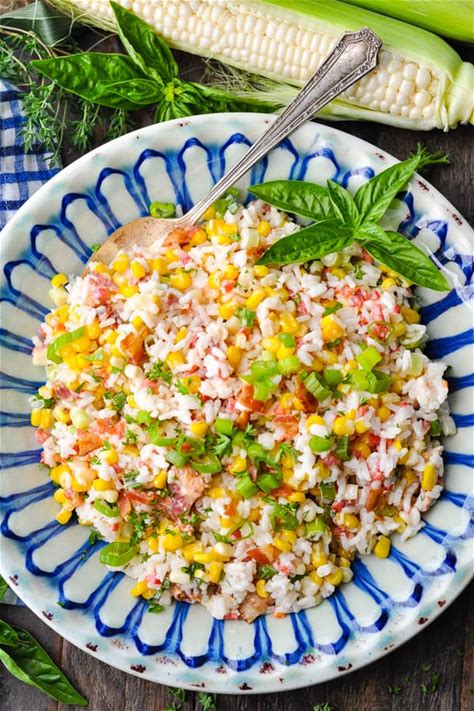 rice-salad-with-corn-bacon-and-pimentos image
