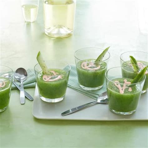 chilled-cucumber-soup-with-fiery-yogurt-sauce image