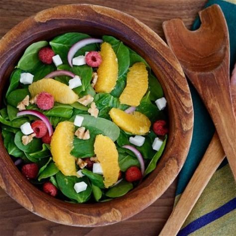 spinach-salad-with-oranges-and-raspberries image