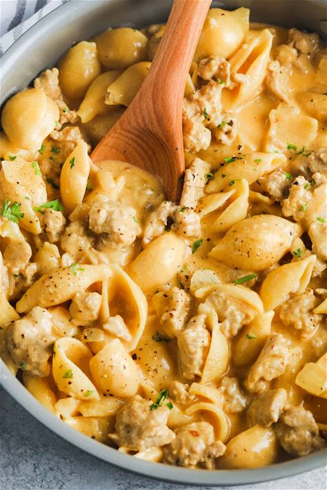 cheesy-ground-turkey-pasta-spend-with-pennies image