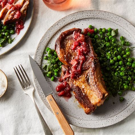 honey-butter-pork-chops-with-rhubarb-sauce image