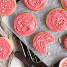 lofthouse-style-raspberry-frosted-soft-sugar-cookies image