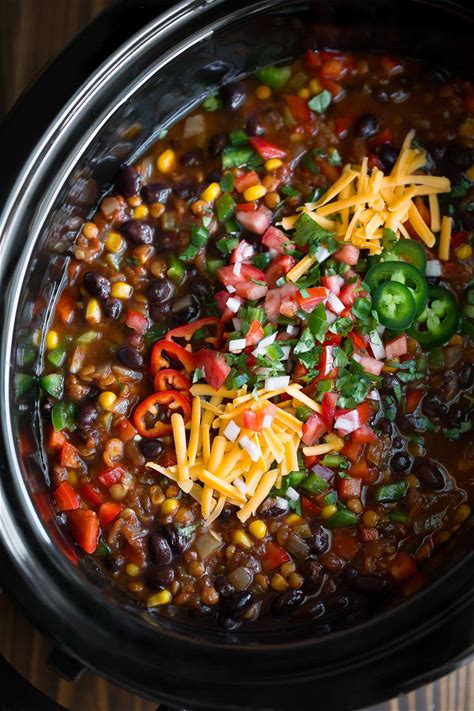 slow-cooker-lentil-taco-chili-vegan-vegetarian image