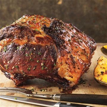 maple-glazed-rib-roast-with-roasted-acorn-squash image