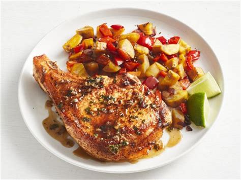 zesty-spice-rubbed-pork-chops-with-plantain-hash image