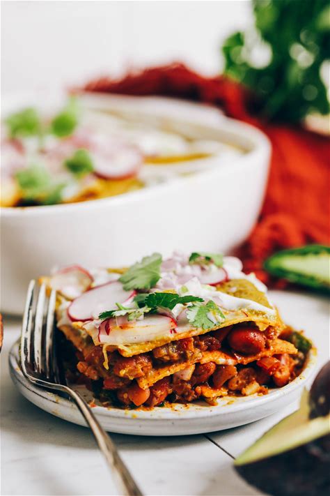pinto-bean-veggie-green-enchilada-bake image