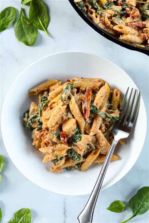 creamy-tuscan-chicken-pasta-video-simply-home image