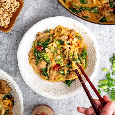 spicy-pork-noodles-with-peanut-sauce-from-scratch image