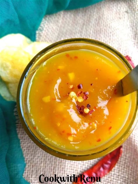 sweet-mango-chilli-sauce-cook-with-renu image
