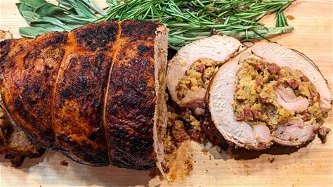 turkey-roulade-with-andouille-cornbread-stuffing-and image