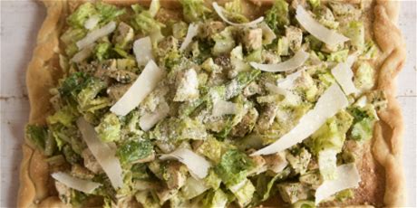 herbed-chicken-caesar-salad-pizza-food-network-canada image
