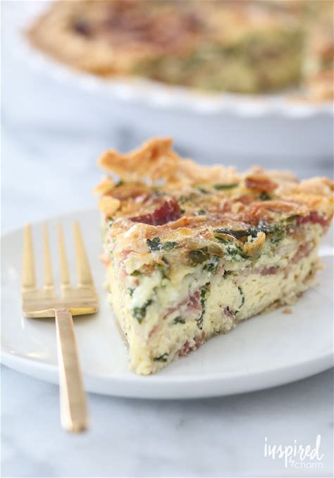 spinach-bacon-and-swiss-quiche-delicious image