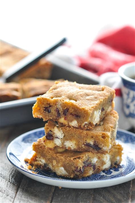blonde-brownies-white-chocolate-cranberry image