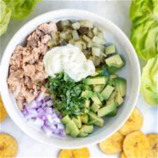 5-minute-avocado-salmon-salad-gluten-free-paleo image