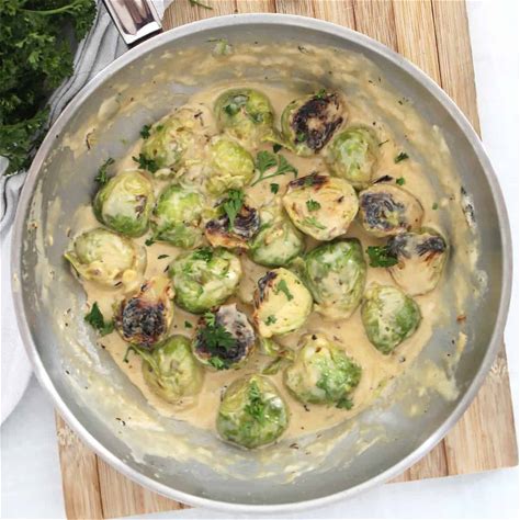 sauted-brussels-sprouts-in-cream-sauce-creamed image