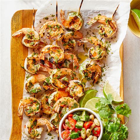 easy-grilled-shrimp-with-cilantro-salsa-verde image