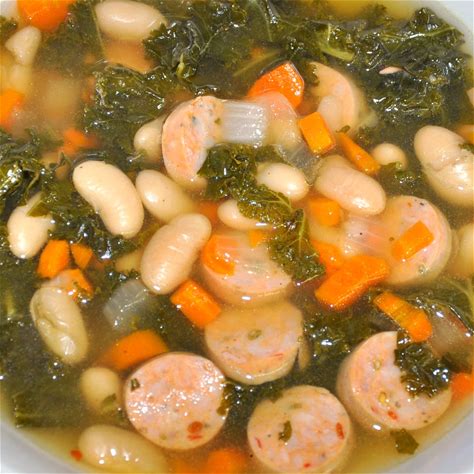 slow-cooker-sausage-white-bean-kale-soup image