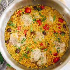 one-pot-israeli-chicken-and-couscous-the-healthy image