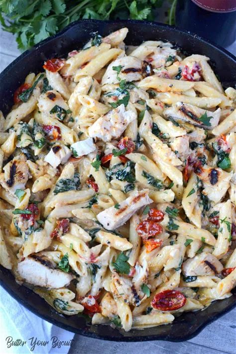 tuscan-chicken-pasta-recipe-butter-your-biscuit image