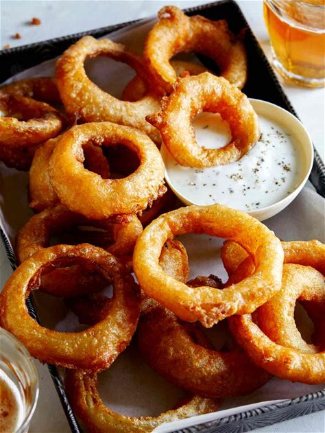 beer-battered-onion-rings-spoon-fork-bacon image