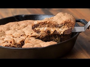 this-peanut-butter-stuffed-skillet-cookie-is-a-dessert-you image