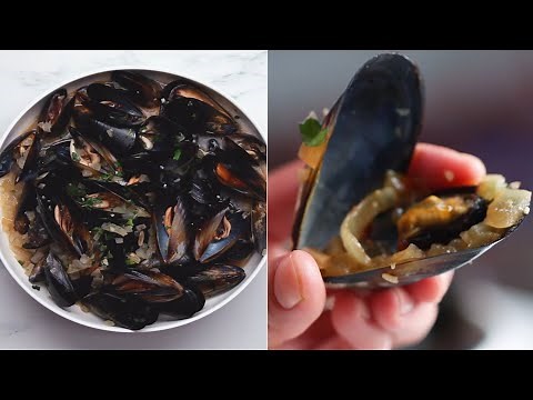 25-minute-mussels-in-white-wine-tasty-youtube image