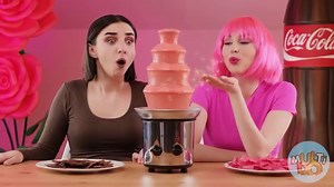 pink-food-vs-chocolate-food-challenge-youtube image