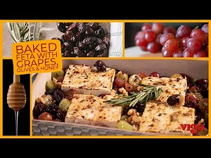 baked-feta-with-grapes-olives-and-honey image