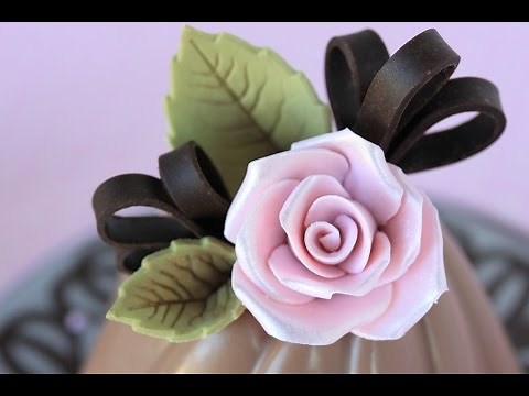 how-to-make-chocolate-roses-and-leaves-youtube image